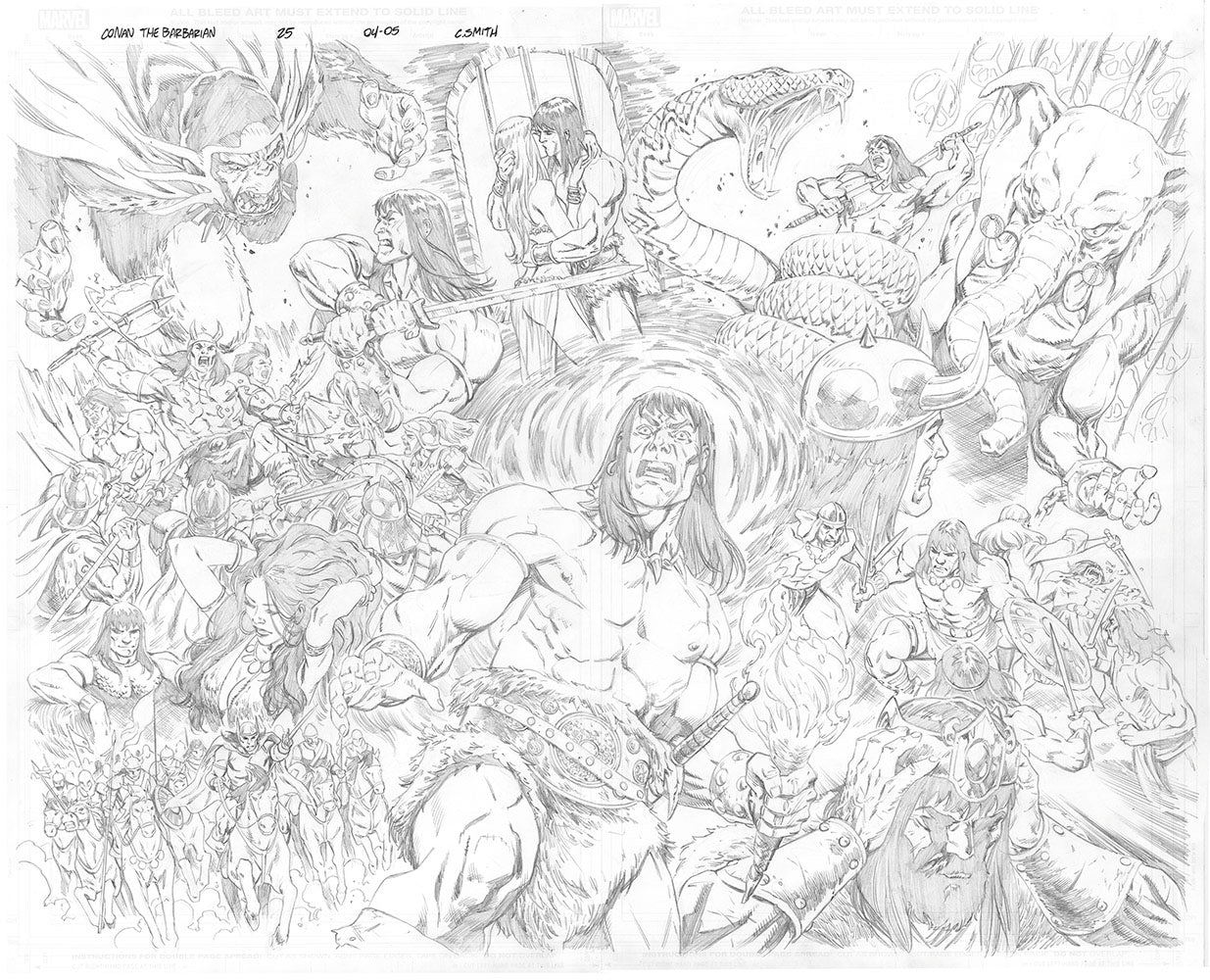 Conan the Barbarian - #25 - Page 04 & 05 Double Page Spread