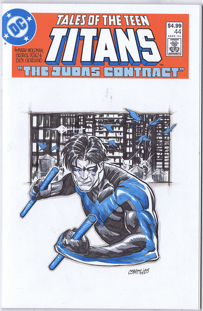 Nightwing - Tales of the Teen Titans "The Judas Contract" Sketch Cover