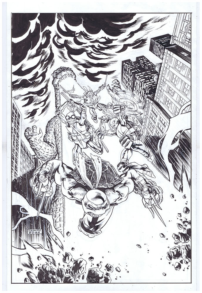 Teenage Mutant Ninja Turtles VS Godzilla - #1 - Galaxycon Exclusive Variant Cover