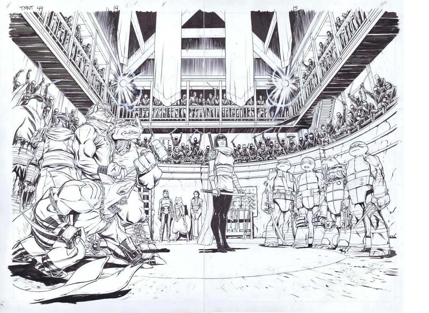 Teenage Mutant Ninja Turtles #49 - Page 14 & 15 - Double Spread