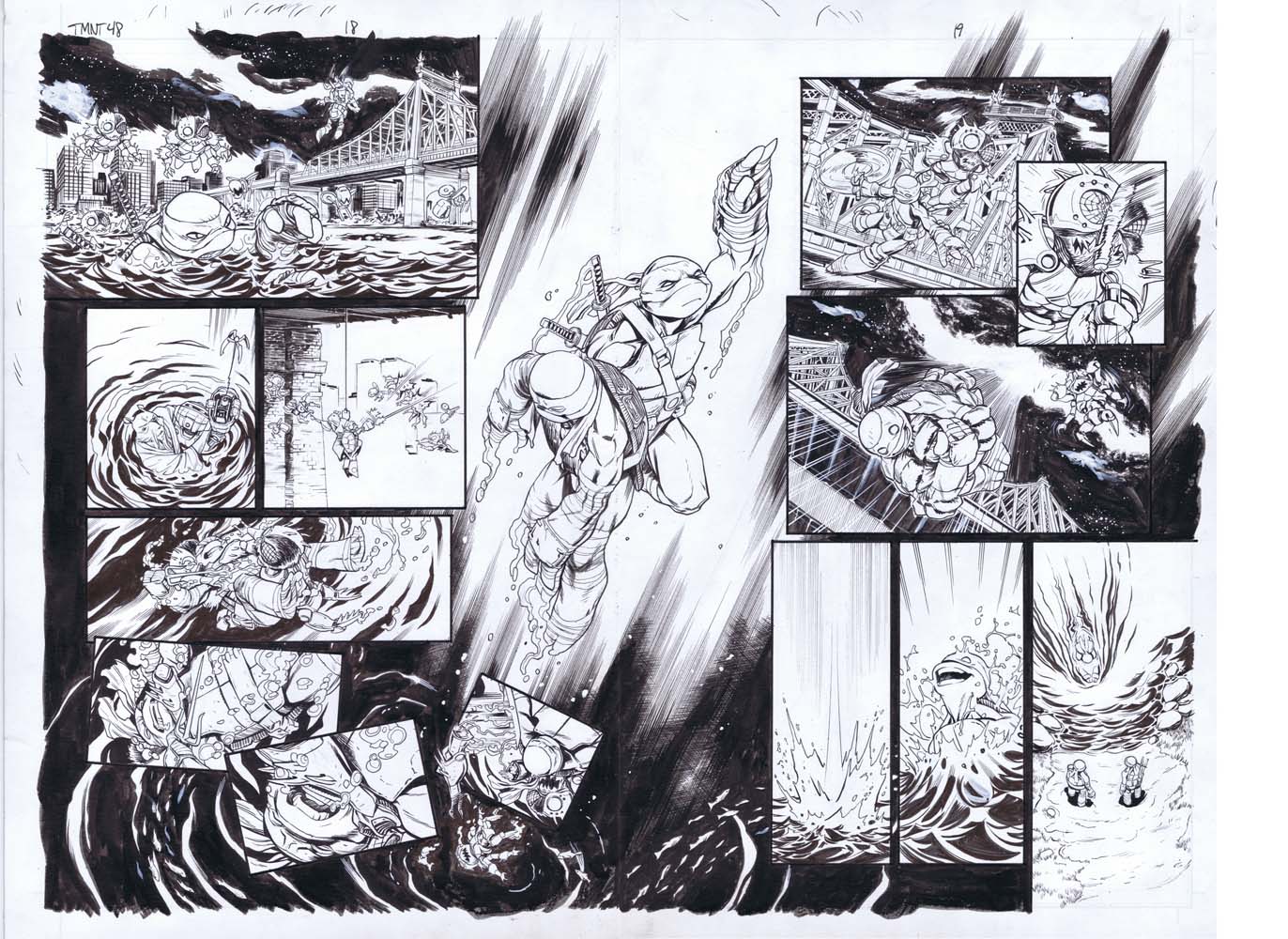 Teenage Mutant Ninja Turtles #48 - Page 18 - 19 - Double Spread