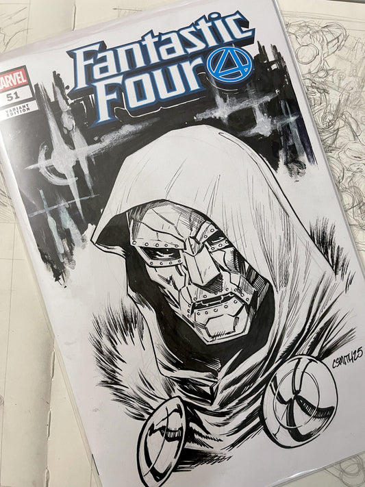Dr Doom - Fantastic Four #51 Sketch Cover