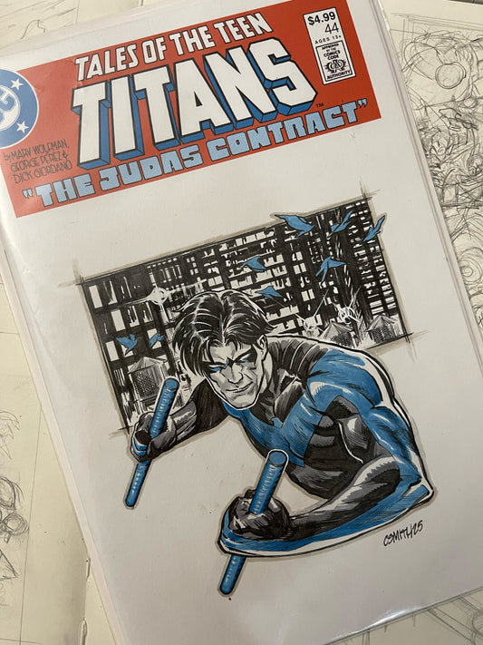 Nightwing - Tales of the Teen Titans "The Judas Contract" Sketch Cover